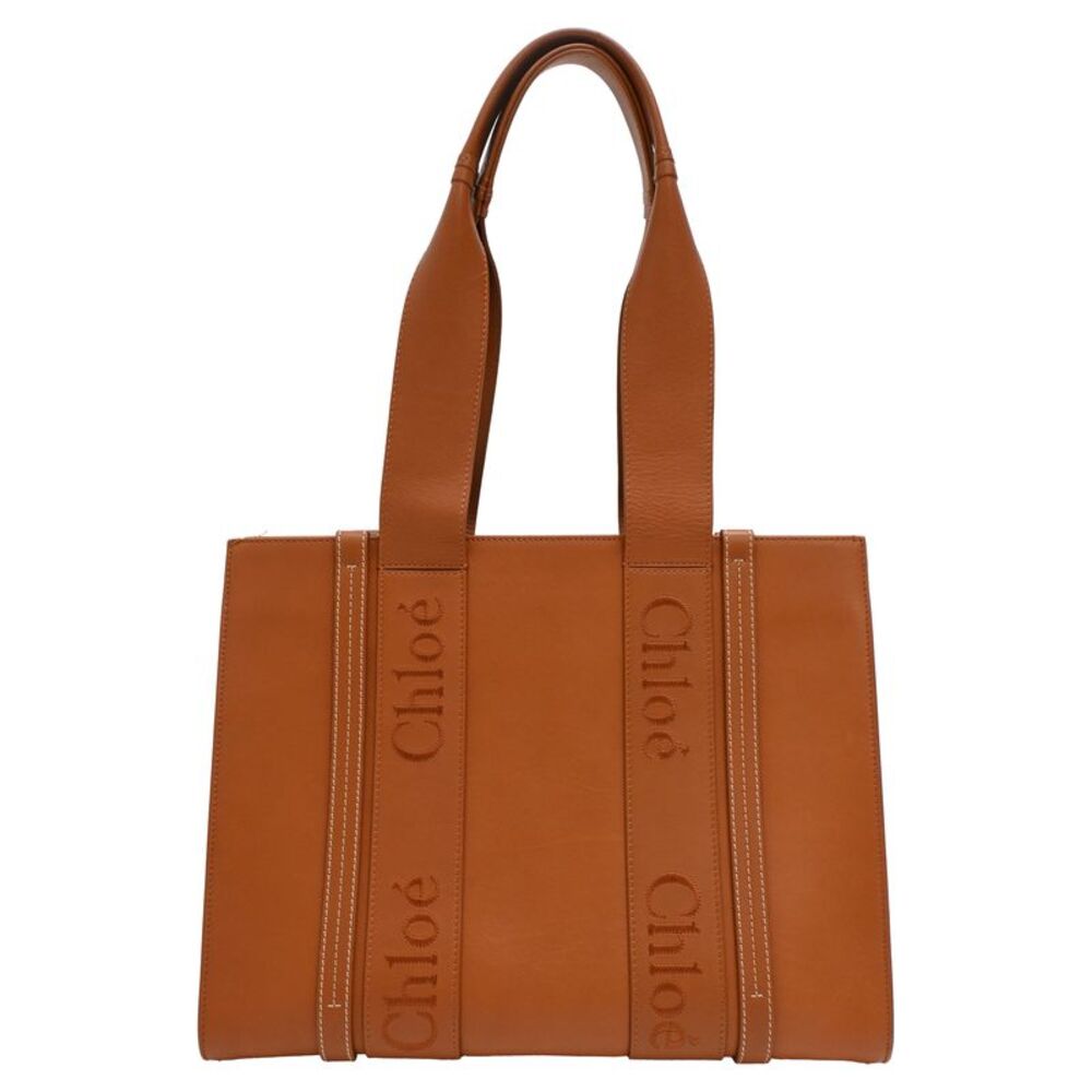 Chloé Medium Woody Tote Bag in Brown  Calf Leather